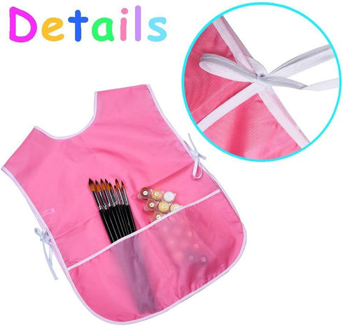 Mudder 2 Pieces Children's Art Smock, Waterproof Painting Apron for Kids, Toddler