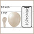 PartyWoo White Sand Balloons, 50 pcs 5 Inch Small Mini Beige Cream Latex Balloons for Party Decorations