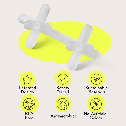 Silicone Baby Teething Toys, Teether for Infants, Toddlers, Newborns, CPSIA Certified, FDA Formulated Material