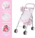 3+ Adora Baby Doll Stroller with Umbrella Shade & Ruffle Trim, Adjustable Sun Cover and Doll Accessory Storage