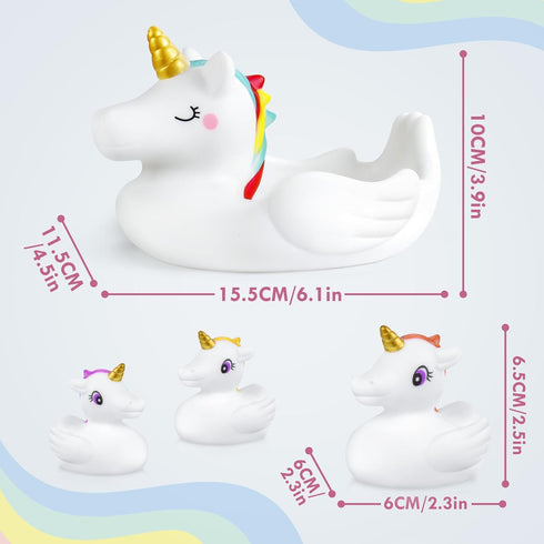 KIDPAPA 1-3,Soft Set No Hole Bath Toys,Unicorn Bath Toys for Toddlers Unicorn Bathtub Toys for Kids Girls Boys Presents