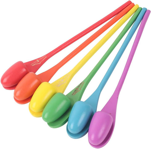 LovesTown 12 Pcs Egg Spoon Race Game Sets - Wooden Balance Relay Games for Kids