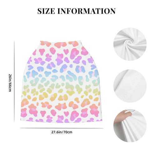 Schgap Pink Leopard Car Seat Cover for Baby, Nursing Cover Breastfeeding Baby Carrier Covers Carseat Canopy for Toddler
