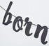 Born to Rock Glitter Banner for Rock Birthday Party Decorations, Black