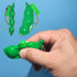 12PCS Squeeze Bean Keychain Fidget Toys for Skin Picking, Pea Pod Sensory Fidget Toys,Peanut Poppers Fidget Toy,Stress
