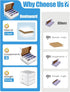 Bentoward 4 Pack 3120 Count 10 Sports Card Boxes Cardboard Card Storage Box White Bulk Card Storage Baseball Card Boxes