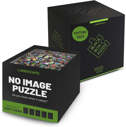 Misu Games Black Box Puzzle Without Template, Jigsaw Puzzles for Adults 1000
