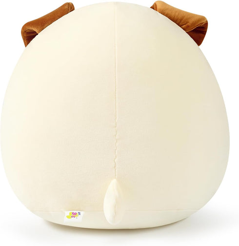 12 inch Onsoyours Original Bulldog Plush with Football, Cute Sport Dog Brown-White Stuffed Animal, Ultra Soft