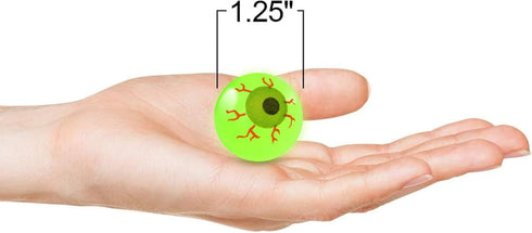 ArtCreativity Glow in the Dark Eye Bouncing Balls - Bulk Pack of 12, 1.25 Inch High Bounce Balls for Kids