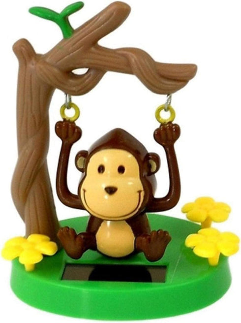 Tustao Cute Solar Powered Dancing Monkey Toys - Kawaii Solar Monkey Swinging Animated