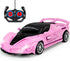Pink RC Car for Girls, Remote Control Vehicle Toy with Lights & Controller, Birthday Gift for 3-12 Year Olds