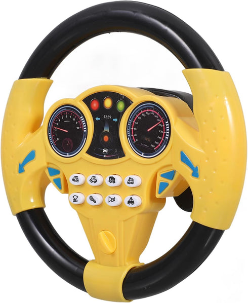 Toyvian Kids Steering Wheel - Simulated Driving Controller, Early Education Pretend Driving