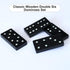 Wooden Double Six Dominoes Set, Classic 28 Pieces Board Game for Kids, Ideal for 2-4 Players