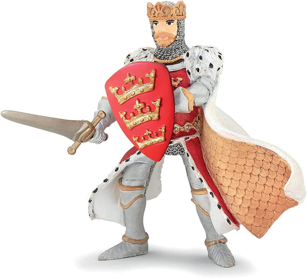 Papo 39950 - Hand-Painted Medieval Fantasy Red King Arthur Figurine - Collectible for Boys and Girls 3 Years Old