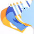 Happy Hanukkah Decorations Paper Banners, Holiday Chanukah Party Supplies