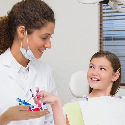 12 (Pack 2) ArtCreativity Bendable Toothbrush Figures - Dental Toys for Kids, Dentist Office Giveaways, Toothbrush Toys