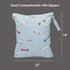 Bag,15x12 inches Ali+Oli Water Resistant Dual-Compartment Wet-Dry Bag for Travel, Hook to Stroller, Daycare, Diapers
