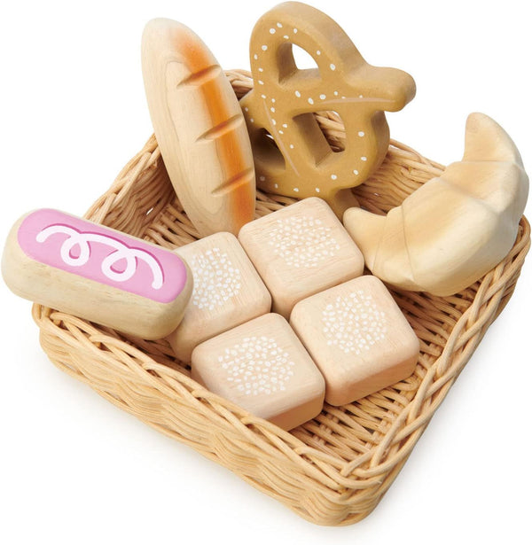 Tender Leaf Toys - Bread Basket - Pretend Food Play Supermarket Shopping