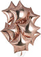 20pcs 18in Rose Gold Star Foil Balloons, Pink Star Shaped Helium Balloons for Birthday, Wedding, Party