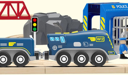 Z MAYABBO Battery Operated Locomotive Trains for Wooden Tracks, Powerful Engine Toy Train Vehicle for Railway Track