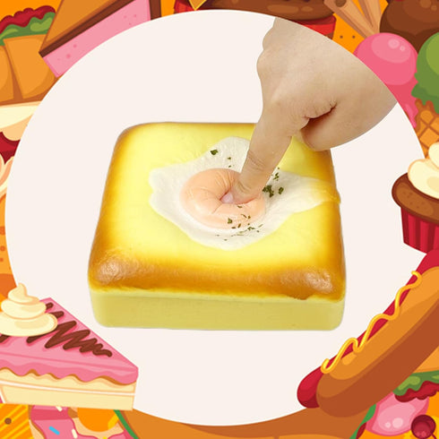 Egg Toast Squishies Super Soft Slow Rising Toy Cute Scented Simulation Food Square Cake Squishys Stress Relief Squeeze