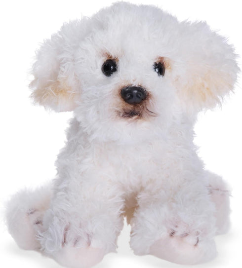 Bearington 6.5 Inch White Dog Stuffed Animal - Poodle and Labradoodle Plush