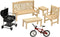 iLAND Dollhouse Furniture and Accessories on 1:12 Scale incl Dollhouse Patio Tables