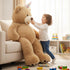 51 inch MorisMos Smile Giant Teddy Bear, Large Stuffed Bears with Big Footprints, Big Stuffed Animals Cuddly Plush