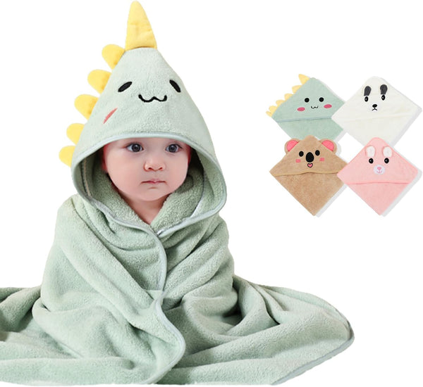 SEVDO 4Pcs Baby Hooded Towel,31 * 31 in Toddler Bath Towels for Newborn