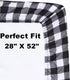 FIGEPO 4 Pack Set Buffalo Check Plaid Neutral Unisex Fitted Baby Crib Sheets for Baby Boys or Girls (Red)