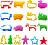 Set 44 FRIMOONY Dough Tools for Kids, Various Plastic Animal Molds, Rolling Pins, for Creative Dough Cutting, Pieces