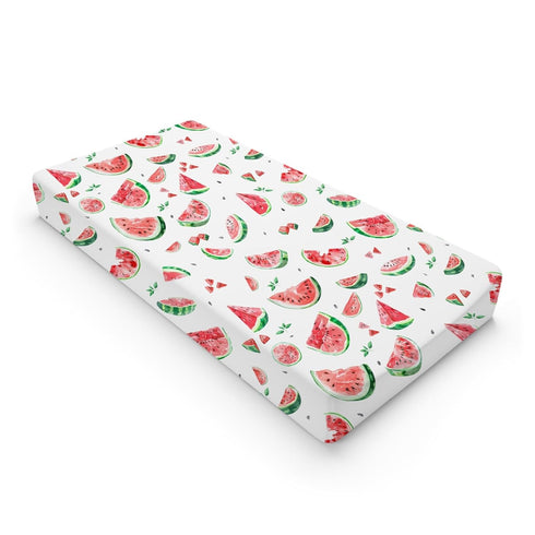 Watercolor Watermelon Changing Pad Covers, Soft Breathable Stretch Fitted Baby Changing Table Pad Mats for Boy Girl,