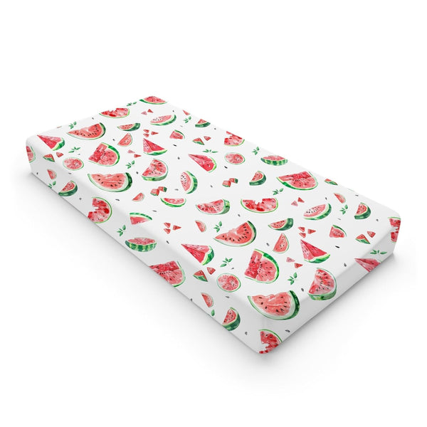 Watercolor Watermelon Changing Pad Covers, Soft Breathable Stretch Fitted Baby Changing Table Pad Mats for Boy Girl,