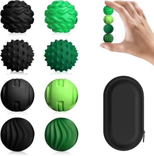 8-Pack Silicone Magnetic Sensory Fidget Balls, Stress Relief Toys for Adults and