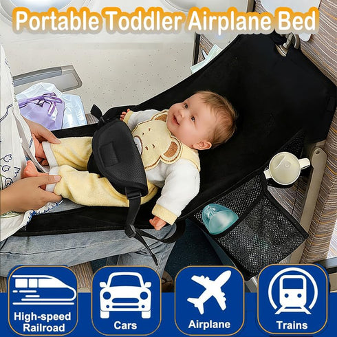 VANDOULUM 1-12 Baby Airplane Bed, Months Old Baby Travel Essentials for Flying, Toddler Airplane Seat Extender, Plane