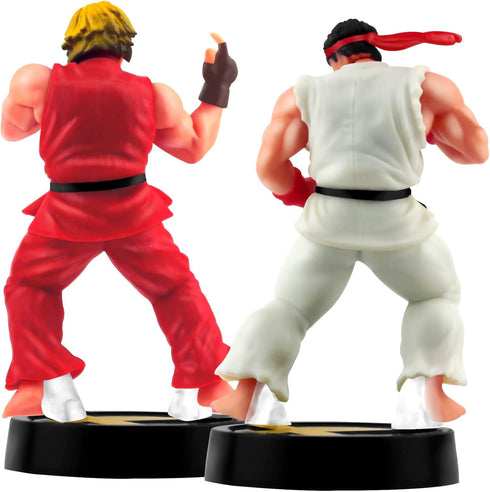 2PCS Solid PVC Street Fighter Hero Action Figure Set, 9.2cm