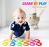 Link-to-Go Connecting Rings Toy Set for Stroller, Car Seat, Crib, Playmat, Clip On Early Education Accessory