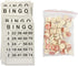 Bingo Board Game - Classic Vintage Wooden Bingo Set with 40 Number Cards & 75 Chess Pieces