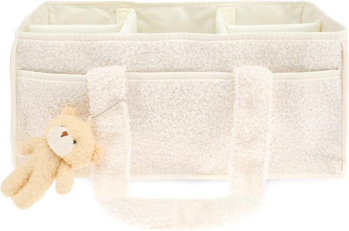 Kandishiex US Baby Diaper Caddy with Removable Dividers Portable Diaper Caddy Organizer Practical Diaper Organizer