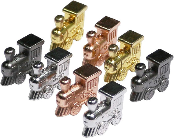 Exqline Train Markers for Mexican Train Dominoes Game Set of 8-4 Individual