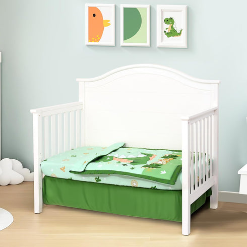 Set Boys,4 Set,Standard Cloele Crib Bedding for Piece Dinosaur Baby Bedding Size Toddler Nursery Bedding Includes