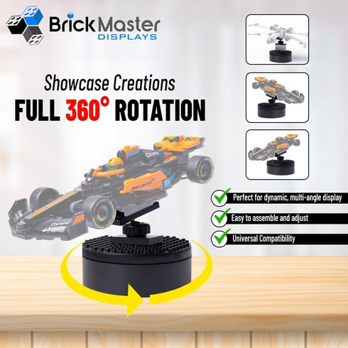 360 Sets Setup Infinity Motorized Turntable Display Stand Rotating Display for LEGO Smooth Spinning Base to Showcase