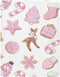 J JOYSAY Pink Christmas Cookies Fitted Crib Sheet for Boys Girls Baby Crib Sheet