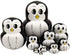 Moonmo 10pcs Animal Pattern Wooden Nesting Toys - Russian Nesting Dolls Matryoshka Stacking Dolls (Penguin)
