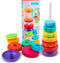 Spinning Stacking Toys for Babies 12+ Months, Rainbow Ring Flowers Animals Fruits Theme Stacker for Toddlers