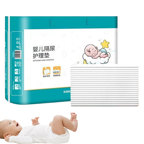 Generic Diaper Changing Mat, 40-Piece Waterproof Leak-Proof Pad Liners for Kids, Nursery, Bed,