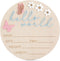 TAHULIK Hello World Newborn Sign, 5.9 Inch Butterfly Style Birth Welcome Board, Pink