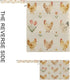 Haskirky 2 Farm Chickens and Floral Pcs Cloth Diaper Wet Dry Bags,Waterproof and Washable Bag for Travel Reusable Wet