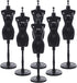 Doll Cloth Form 6Pcs Mannequin Dress Display Stand for Doll Clothes, Black Plastic Mini Gown Holder
