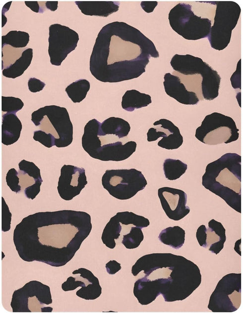 SUABO Leopard Print Cheetah Pink Crib Sheets Stretchy Portable Sheets for Baby Toddler Breathable Soft Crib Mattress